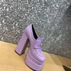 Woman Dress Shoes High Heels Party Shoes Designer Leather Chunky Lady Evening New Hot Sell