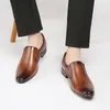 İtalyan tarzı iş erkek ayakkabıları gerçek deri yüksek kaliteli resmi kayma elbise ayakkabıları kuruş loafers iş düğün ayakkabıları