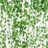 12 pièces 2m artificielle vigne suspendue faux feuillage vert Patio jardin décorations plante feuille guirlande décor à la maison 78 pouces G6617