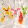 3 PCS/Set Festive Easter Hanging Bunny Ornaments Spring Gnome Decorations Plush Elf Pendants Home Holiday Favor Gifts