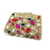 NXY Evening Bags Box Shape Colorful Crystal Evening Bags Luxury Party Clutch Prom Handbags Female A629 0428