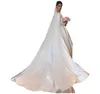 Vestidos de novia prosta vintage biała satynowa suknia ślubna z kości słoniowej dla kobiet długie rękawy ślubne suknia ślubna