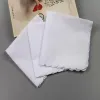 500stullar bomullshanddukshanddukar handdukar DIY tom kammusslan Handkakor Party Decoration Tyg Töken Napkins Craft Vintage Hanky ​​Oman Wedding Presents Dh8765