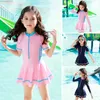 Child Swimwear Girls Boxers Two Piece Swimming Suit Skirt Children Bathing For Kid Baby Swimsuit 220426