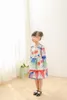 2022 robes de fille automne et hiver nouvelles filles robe Graffiti impression vêtements pour enfants de haute qualité jupe de princesse coréenne