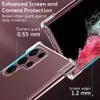 3D Airbag antichoc étuis en silicone pour Samsung Galaxy S22 S21 S20 Fe Plus Ultra mince clair couverture souple luxe Fundas Coque
