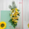 Decorative Flowers & Wreaths Artificial Sunflower Wedding T Stage Layout Fake Decor Logo Floral Wall Party Table DecorationDecorative