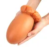 Huge Anal Egg Soft Silicone Dildo For Woman Dilator Ass Plug Expansion Big Female Masturbation Round