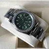 2022 Datejust Green Dial للجنسين رجال مشاهدة 41 مم من الياقوت الزجاج الأوتوماتيكي ميكانيكية 124300 المحار غير القابل للصدأ الساعات الفيروسية الدائمة