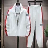 Мужские кардиганские куртки штаны Sportwear Sets Men Patchwork Sport Cust Casual Couct Supl Suples Sweat Suits 6 Colors S 5xl 220718