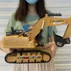 118 RC Truck RC Excavator 2.4G R Controlled Car Tractor Model Engineering Car Digging Soil Sound Toys For Boys 220524
