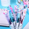 Creative Cartoon Unicorn Light Pen Cute Glowing Ballpoint Pen Student Stationery 0.5mm Writing Tool School Supplies GC1235