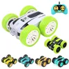 RC Crawler Car 2.4G 4CH Stunt Drift By Double Sided Remote Control Electric Roll Mini High Speed 360 Degree Flip Kids Toy 220429