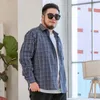 Herrenhemden Ankunft Mode Baumwolle Smart Casual Plaid Männer Langarm Super Große Plus Größe 2XL3XL4XL5XL6XL7XL8XL9XL10XLMen's Vere22