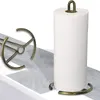 Contexte de porte-serviette en papier en bronze pour salle de bain de salle de cuisine stable non détruit entièrement compatible avec les rouleaux de serviette en papier LX4786
