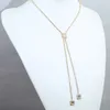 NOUVEAU Collier de chaîne de tennis de 2 mm 2 mm avec un pendentif carré carré gold plaqué y et des bijoux de style punk pour les femmes Lady201y