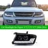 Bil Dayime Running strålkastare för Pajero V73 LED-lampan 2004-2016 V75 V77 DRL Turn Signal Beam Lens Auto Accessories Lamp