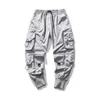 Arens Cargo Pants Men Joggers Hip Hop Techwear بنطلون الهبي للملابس الشارع بالإضافة إلى جيوب الحجم كبيرة الحجم A18