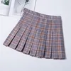 Mode Frauen Rock Adrette Plaid Röcke Hohe Taille Chic Student Falten Rock Harajuku Uniformen Damen Mädchen Tanz Röcke 220701