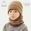 Bérets 2pcs / coffre à tricot tricot chapeaux Kid