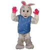 Performance Rabbit Mascot Costume Halloween Natal Fancy Party Dress Disse Cartoon Character Dit Suit Carnaval Unissex Adults Roup