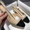 Kadınlar Yaz Patchwork Sığ Sandalet Kadın Klasik Ayakkabı Karışık Renkli Tıknaz Tek Ayakkabı Gerçek Deri Slingback Sandalet