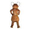 Costume da mascotte di formica marrone di Halloween Personaggio dei cartoni animati a tema animale Carnevale Unisex per adulti Vestito da festa di Natale