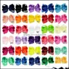 Haarclips Barrettes Sieraden 30 kleuren 6 inch Girl Bows Candy Color Design Bowknot Children Girls Accessoire 13.5G Drop Delivery 2021 DuVBJ