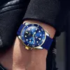 Armbanduhren Luxusuhren für Männer Automatische mechanische Uhr 30M wasserdichtes Kautschukarmband Männliche Armbanduhr Hohe Härte GlasuhrWristwat