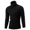 Herentruien mannen winter schildpad nek lange mouw warme trui slanke pullover twist brearwear high kraag kledingmen's