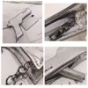 فاني ثلاثية الأبعاد بندقية على شكل سلاسل حقائب كتف نسائية فاخرة بو الجلود حقيبة كروسبودي الإناث المحافظ الصغيرة حقيبة صغيرة للمرأة 2021 X220331