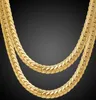 18k NECKLACE PLATED Gold Mens Miami Cuban link Chain 3mm to 6mm 24"