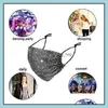 Party Masks Festive Supplies Home Garden Fashion Colorf Mesh Designer Bling Diamond Rhinestone Grid Net Washable Sexy Hollow Mask For Wome