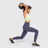 Leggings met dames Hoge taille Invisible Pocket Yoga-broek Running Fitness Gym Kleding Elastische 9-punts sportpakketten voor vrouwen