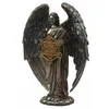 Bronzato Seraphim Guardiano a sei ali con spada e serpente Grande statua di angelo Statue in resina Decorazioni per la casa Decorazione 220617