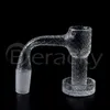 Slurper de fundo facetado de solda completa Fumantes Bangers de quartzo com jato de areia Unhas de borda chanfrada sem costura com Slurpers Conjunto para Bong Dab Rigs de água de vidro