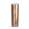 20oz Skinny Rose Gold Leopard Tumbler 25pcs GA Warehouse Slim Water Bottle Great Drinkware Gift Tumblers for Cold and Hot DOMIL1175