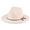 Kadınlar için Fedora Şapkası Sonbahar Yün Resmi Düğün Şapkası Erkekler Panama Caz Şapkaları Sombrero Panama Hombre Autentico