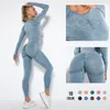 Naadloze Yoga Set Vrouwen Gym Fitness Kleding Sportkleding Vrouwelijke Training Hoge Taille Leggings Top Suit Training Panty's W 220330