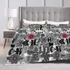 Blankets Throw Blanket Flannel Super Soft Fleece Bedspread Home Decor All Season For Bed Couch Living Room Marimekko PieceBlankets284T