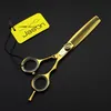 Hair Scissors Barber 6 Inch Professional Hairdressing Gold Kapper Scharen Ciseaux Coiffure