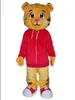 Costume de mascotte de tigre daniel chaud pour adulte Animal grand rouge Halloween carnaval robe de fête Costumes de défilé tenues