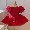 Robes de fille Robe de princesse en dentelle pour bébés filles 1ère 2ème fête d'anniversaire 1 2 3 4 5 ans Robe de baptême Toddler Kid Christmas ClothingGirl'