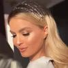 Grampos de cabelo Presilhas Luxo Zircônia Decoração Noiva Folha Cabeça Cadeia Acessórios Strass Tiaras Casamento Coroa Acessórios para Cabeça Princesa JóiasH