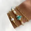 Charm armband mode klassisk natursten armband unik design oregelbunden skal pärlstav armband unisex trend hand juvelrycharm