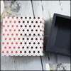 8.9*8.9*3,5 см. Дизайн красного сердца 10 Set шоколадная бумажная коробка Валентин Рождественский день рождения подарки подарки подарки упаковки.