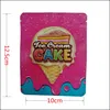 Sacs d'emballage Bureau École Business Industriel 16Design Gâteau à la crème glacée Sac Mylar Gelato 3,5 grammes Paquet à fermeture à glissière Conteneur anti-odeur Edib