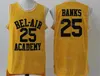 Męskie filmy z The Fresh Prince Basketball 14 Will Smith Jersey 25 Carlton Banks of Bel-Air El Air Academy Yellow Shirt Black Green TV Sitcom Ubrania zszywane kolor