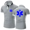 Estate EMT Emergenza Ambulanza Stampa di Colore Solido Da Uomo Manica Corta Tee Cotone Uomo Casual Polo T Shirt Maschile Top 220620