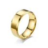 6 colores simples hombres de 8 mm tungsten carbid anillo dorado azul negro mate mate biselado borde pulido anillo anillo de boda